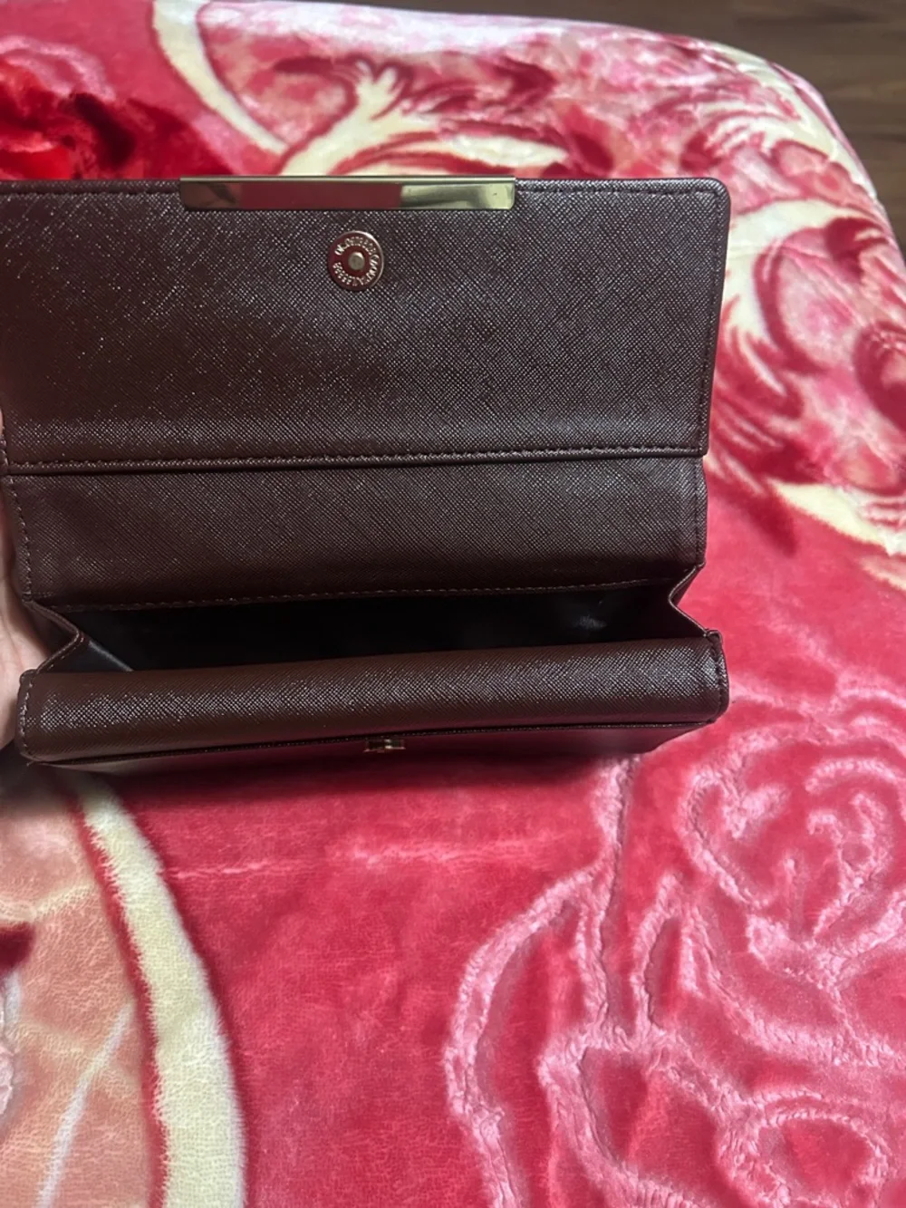 Gucci Beige Monogram Continental Wallet with Green-Red Web and Brown Trim - Picture 3 of 5